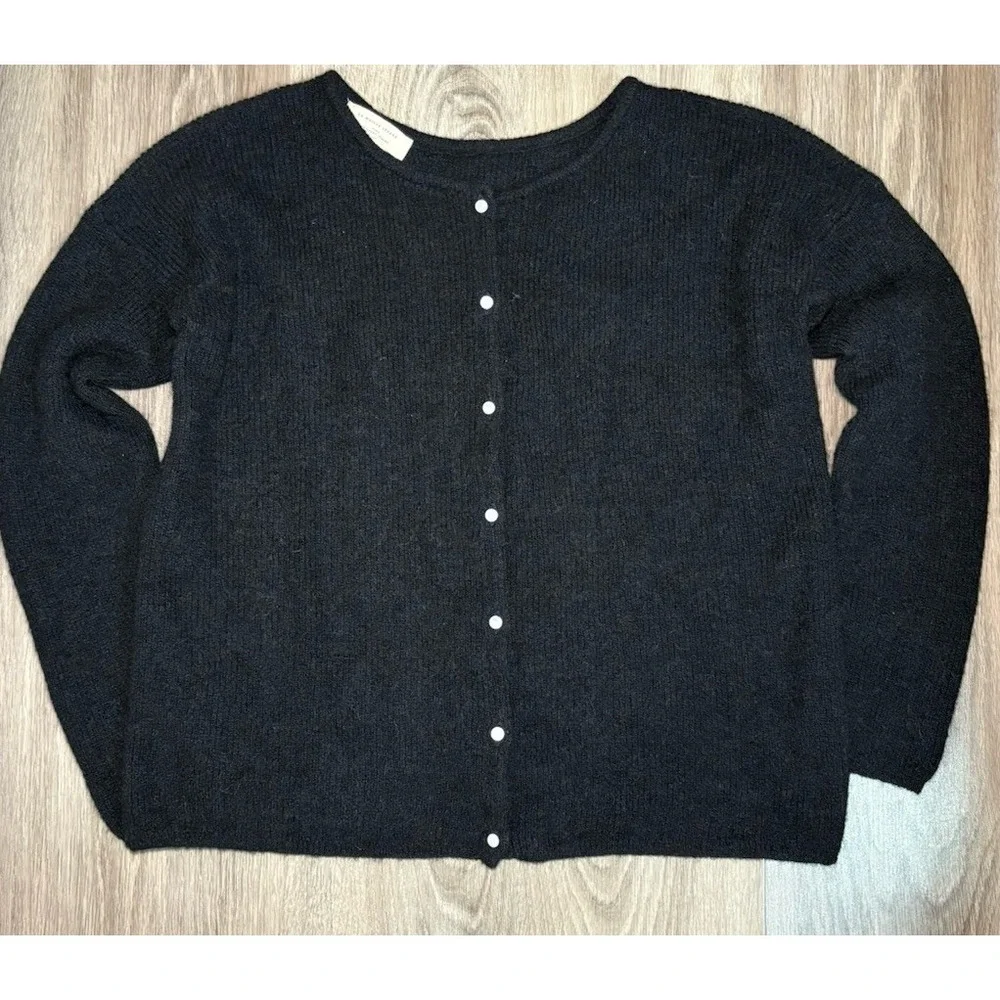 Sezane Black Gaspard Cardigan Sweater - Picture 4 of 10